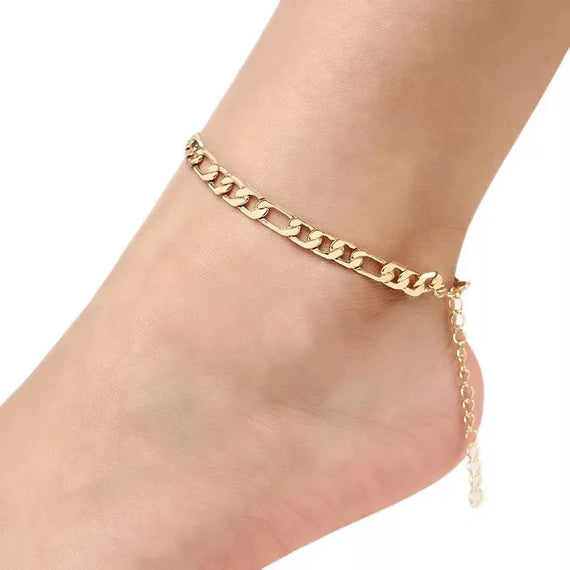 Classic Gold Figaro Chain Anklet