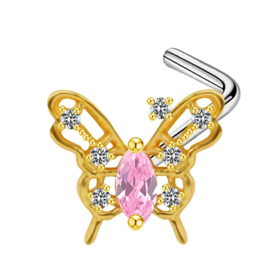 butterfly nose stud