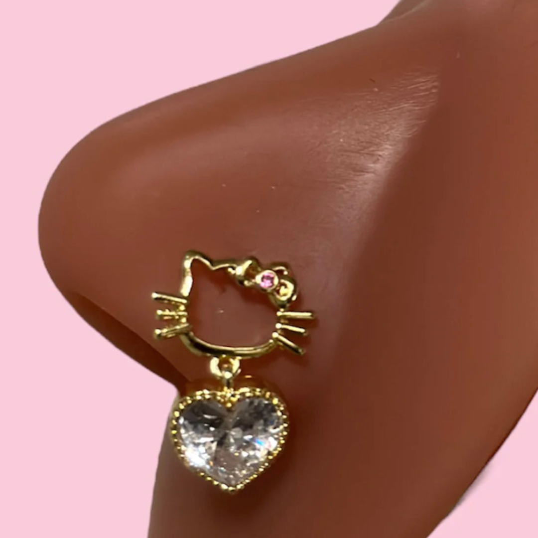 hello kitty dangle nose ring